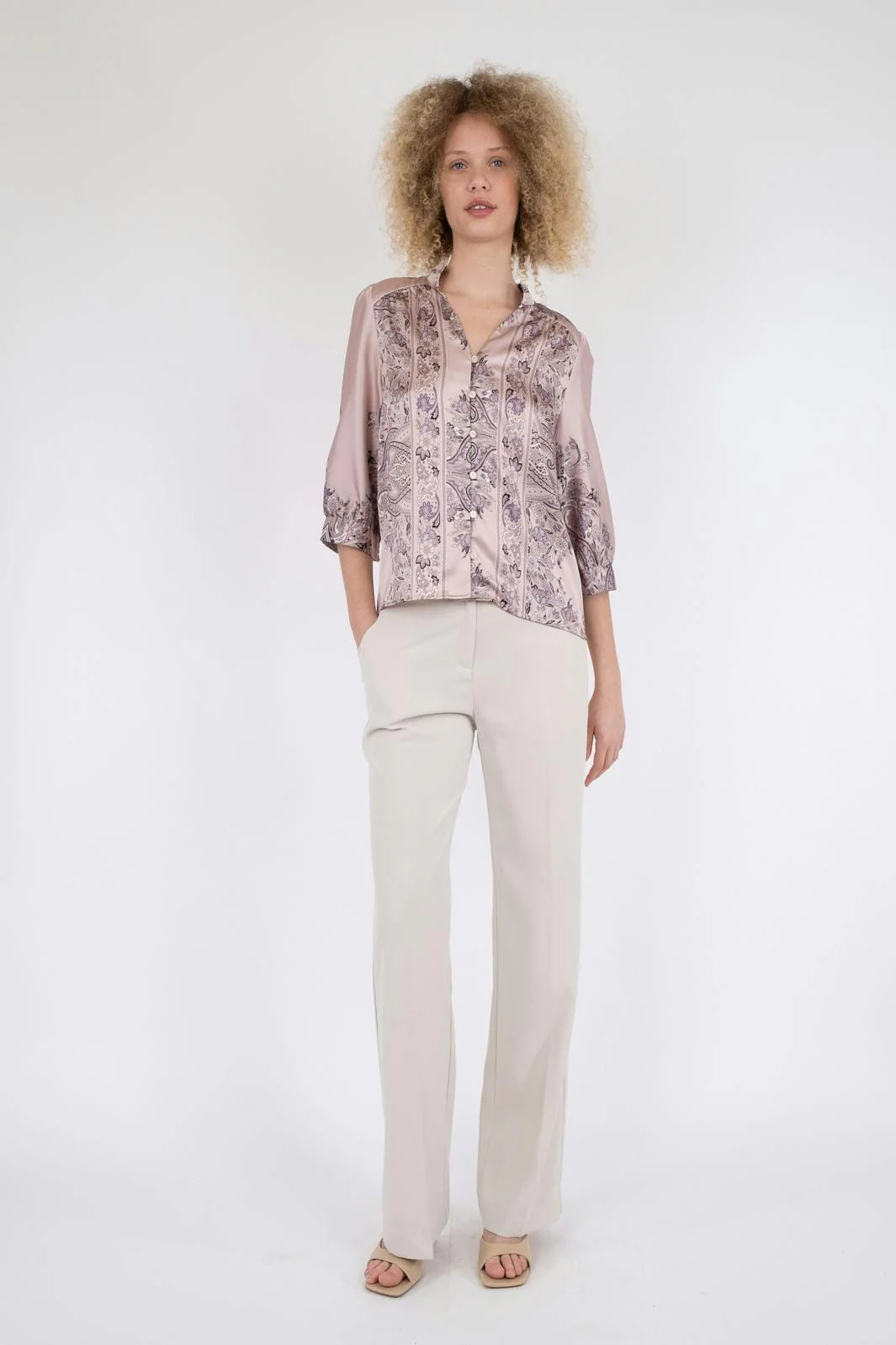 Neo Noir Roselle Paisley Border Blouse