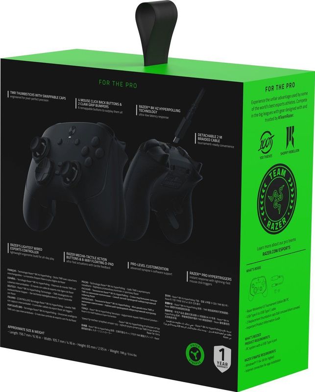 Razer - Wolverine V3 Tournament Edition - Bedrade E-sportscontroller - Zwart - 8K Hz HyperPolling