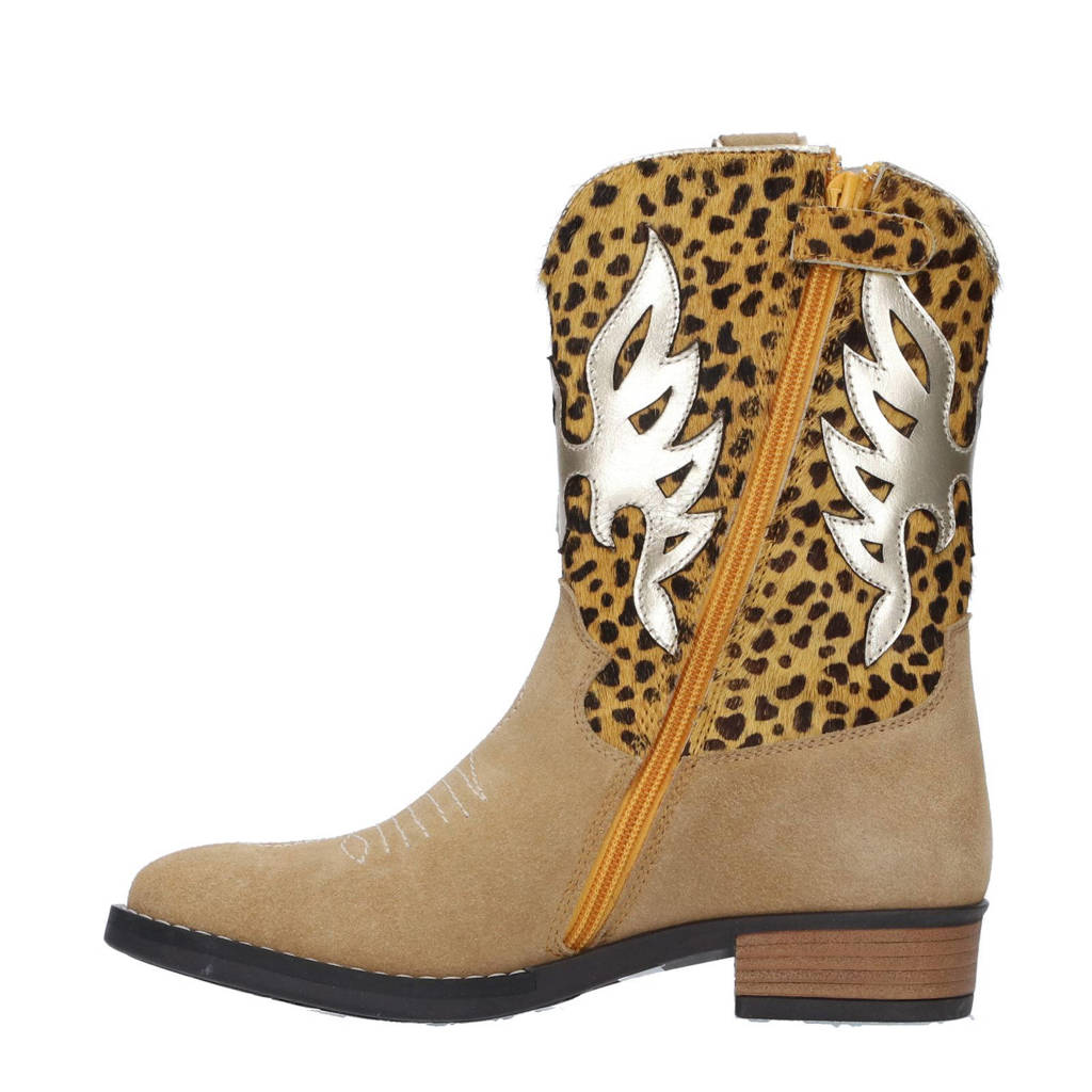 Hip suède cowboylaarzen beige