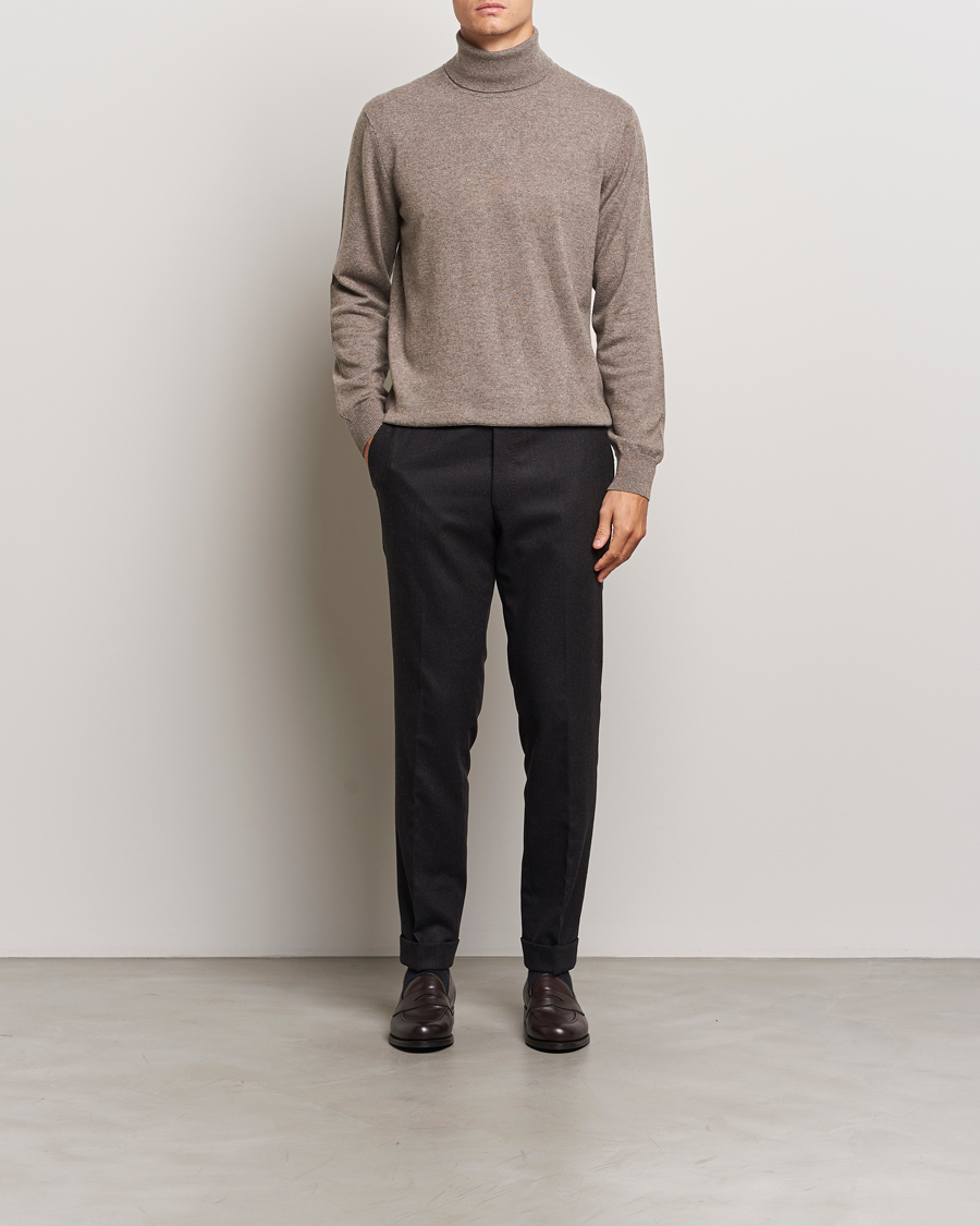 Piacenza Cashmere Cashmere Rollneck Sweater Brown