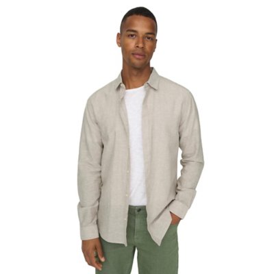 Chemise à manches longues homme Onscaiden Solid Linen Noos ONLY AND SONS