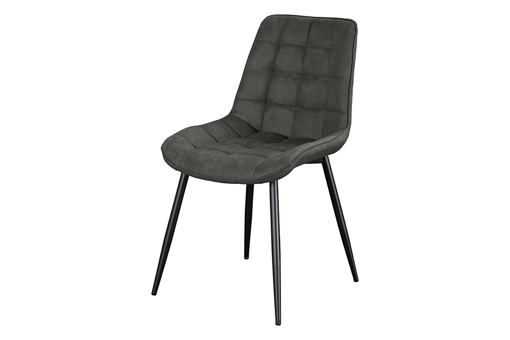 Design Stuhl ROADSTAR grau schwarze Metallbeine