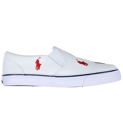 Polo Ralph Lauren Schuhe - Keaton Slip On - White/Navy/Rot