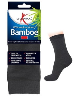 Lucovitaal Bamboe Sokken Antraciet 43-46 1PR