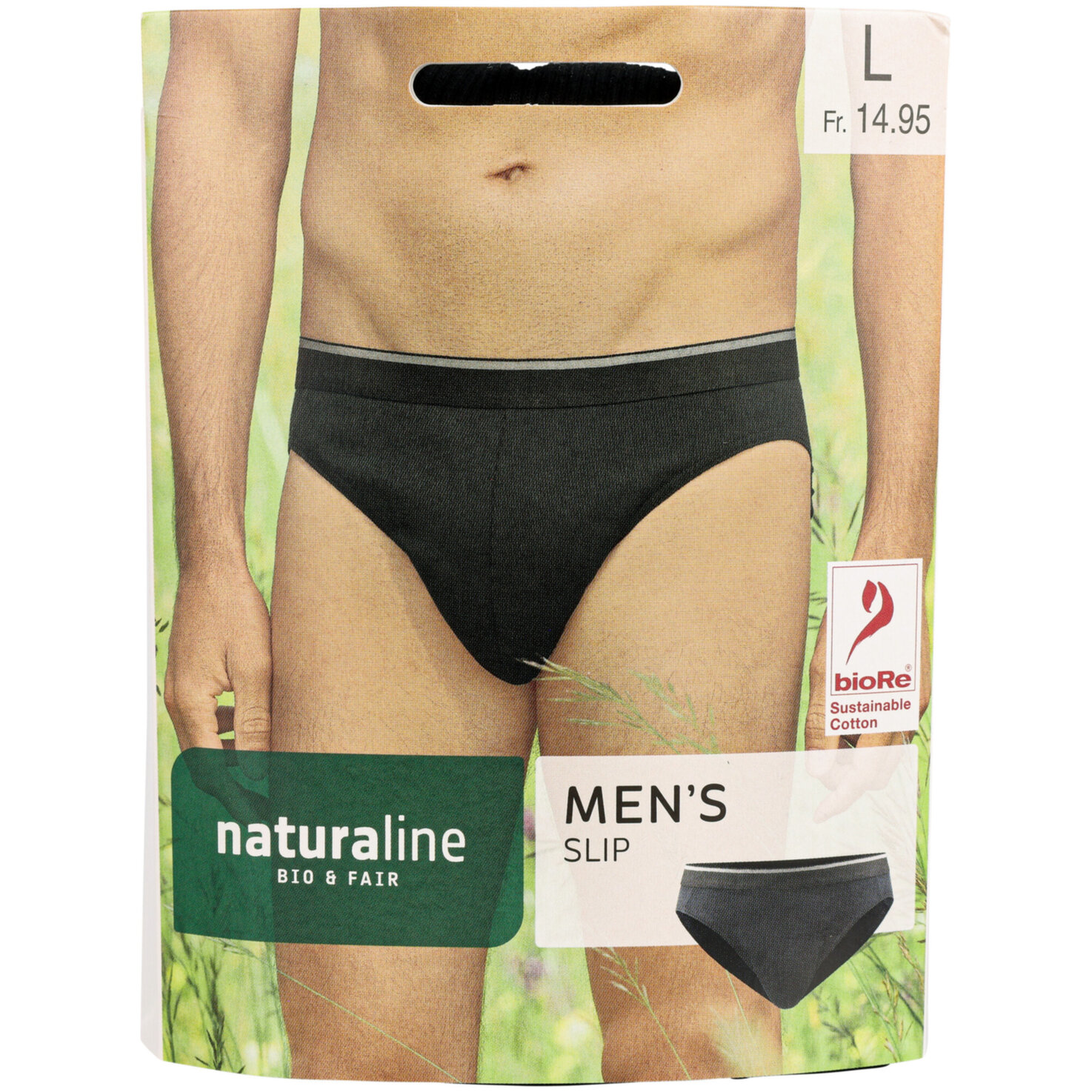 Naturaline Textil Herren Slip schwarz L