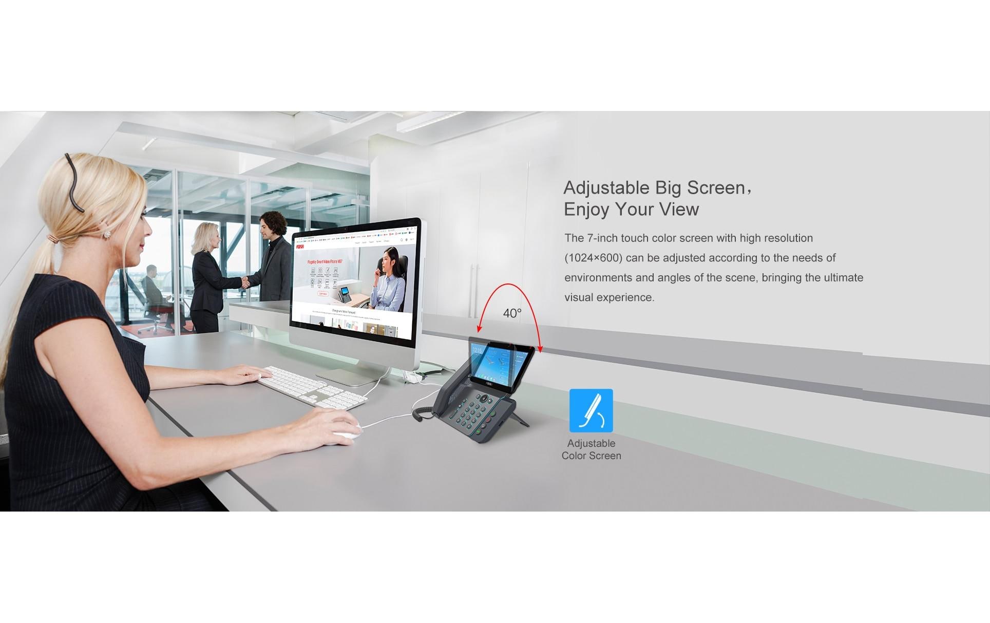 Tischtelefon V67 Schwarz<br>V67 Smart Video Telefon