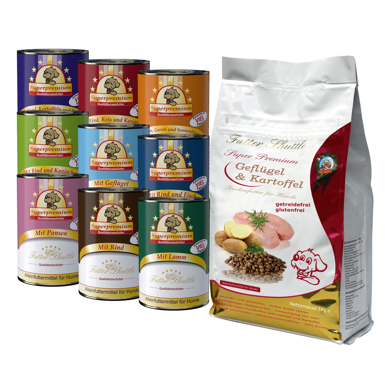 Futtershuttle Sparpaket Hunde Trocken- & Nassfutter