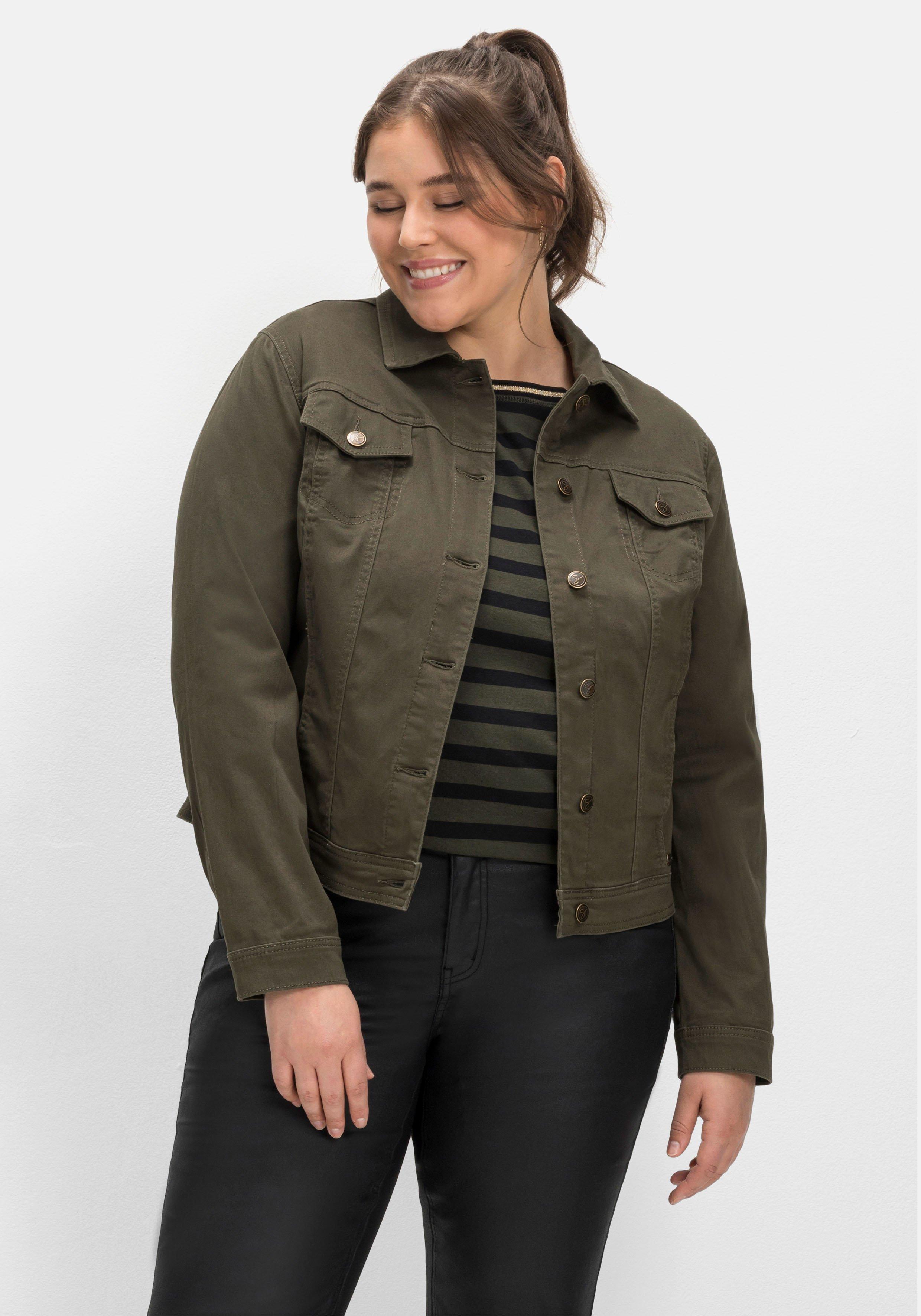 Twilljacke in kurzer, taillierter Form