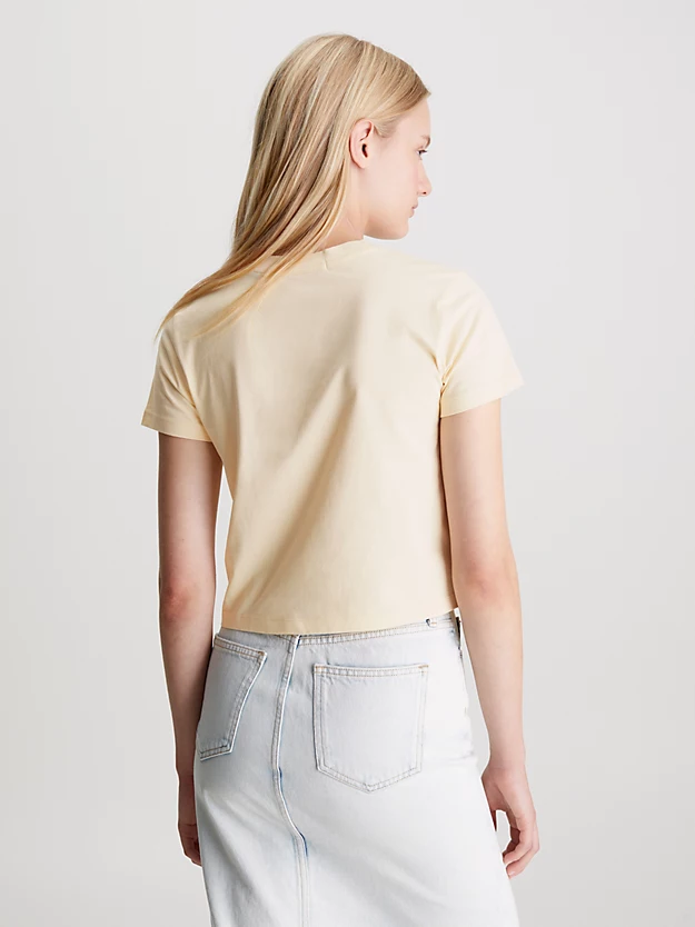 Camiseta curta com monograma
