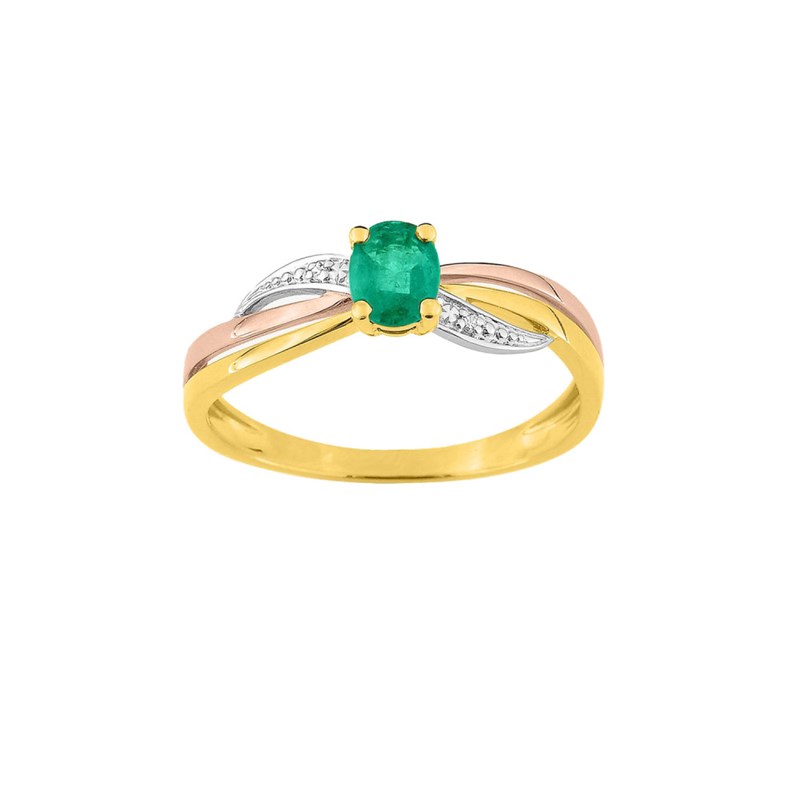 Bague femme - Emeraude - Or 18 Carats