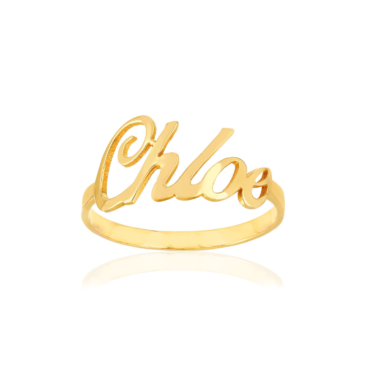 Bague or jaune 375 à votre prénom.