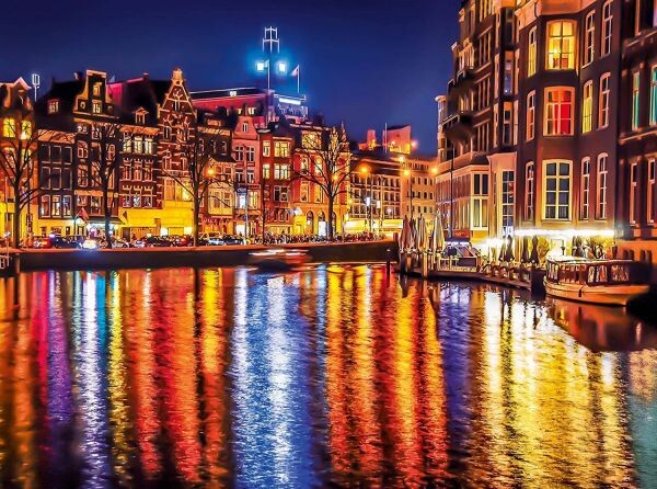 Clementoni Puslespil - Amsterdam - High Quality - 500 Brikker