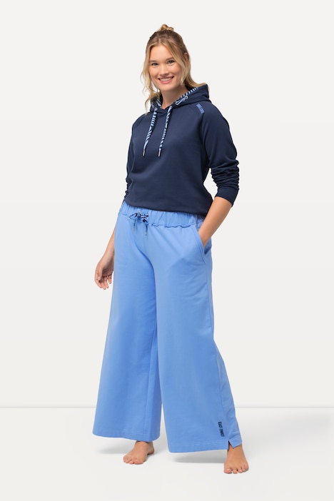 Loungewear-Hose, weites Bein, Elastikbund