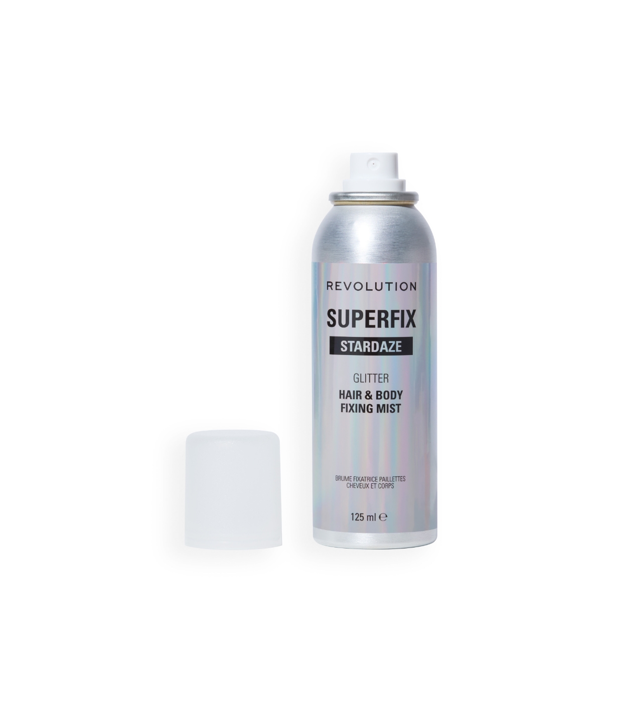 Makeup Revolution - Spray de glitter para corpo e cabelo Superfix Stardaze