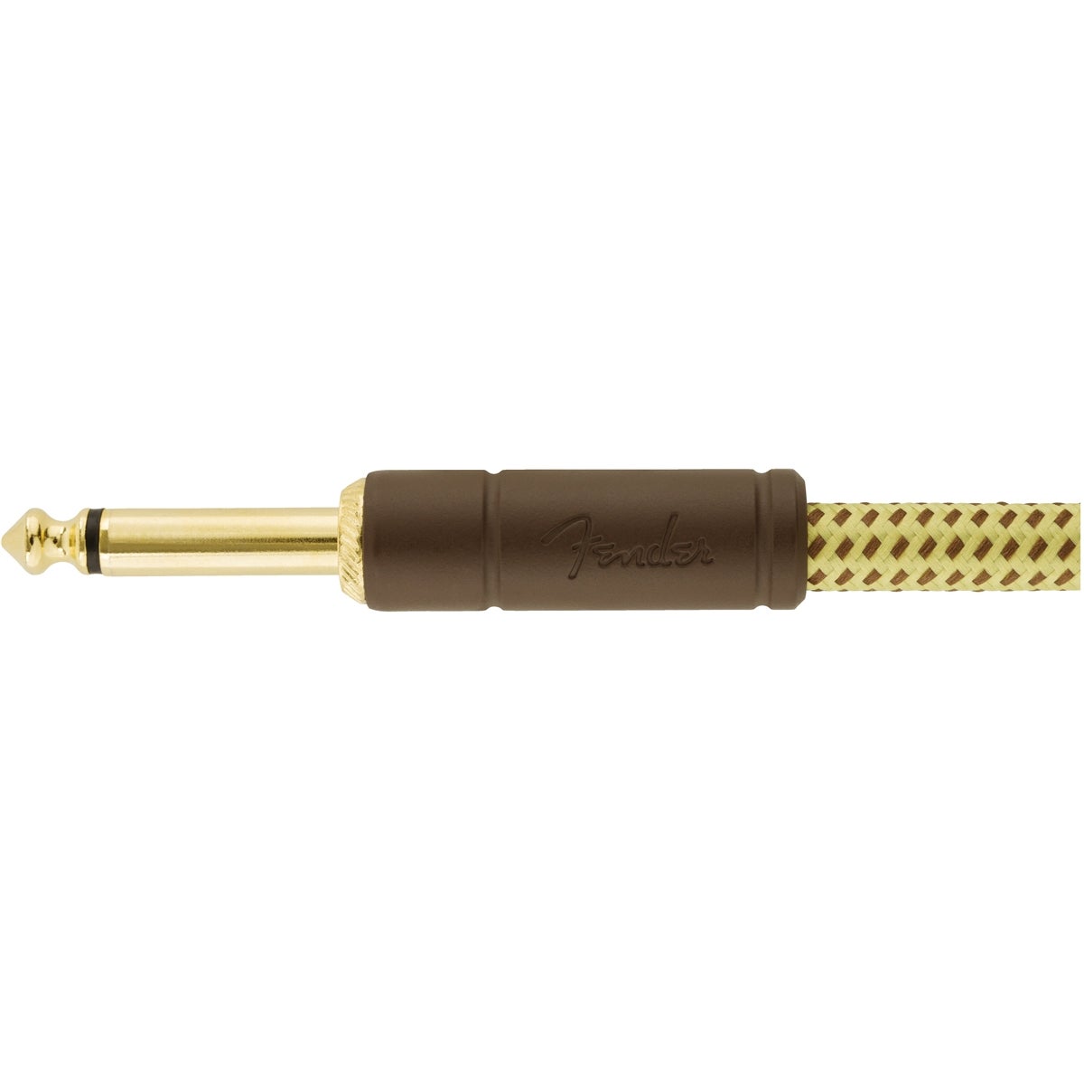Fender Deluxe Cables instrumentkabel 5.5m geel tweed recht