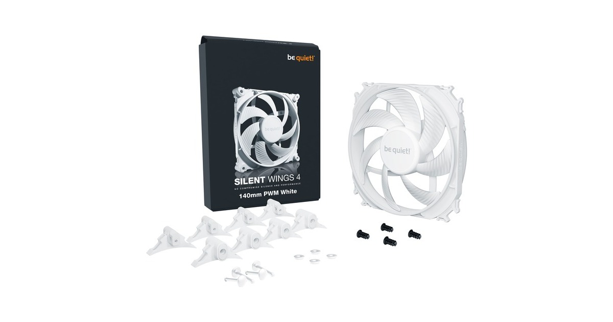be quiet!Silent Wings 4 PWM case fan  (Wit, 140 x 140 x 25 mm)