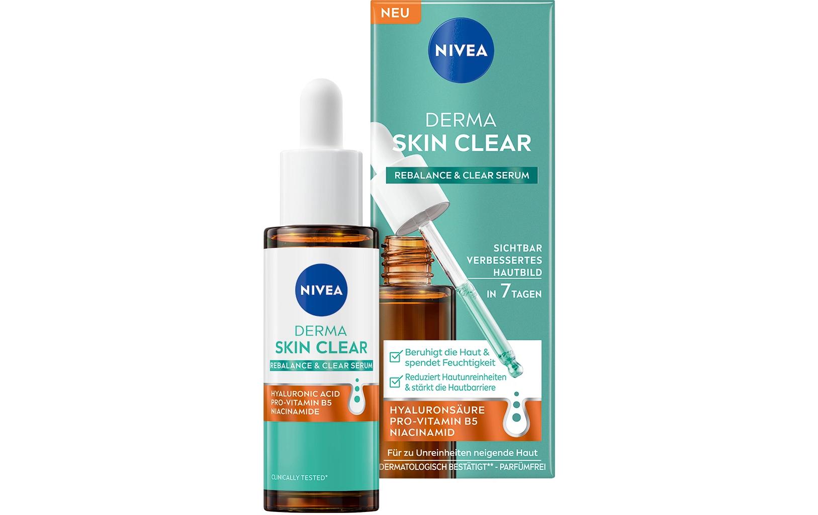 Gesichtsserum Derma Skin Rebalance & Clear 30 mlSerum zur Stärkung der Hautbarriere und Reduzierung von Hautunreinheiten