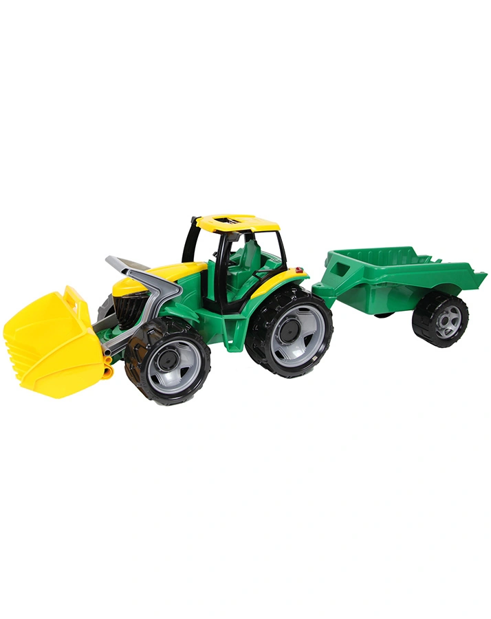 Traktor STARKE RIESEN mit Schaufel und Anhänger