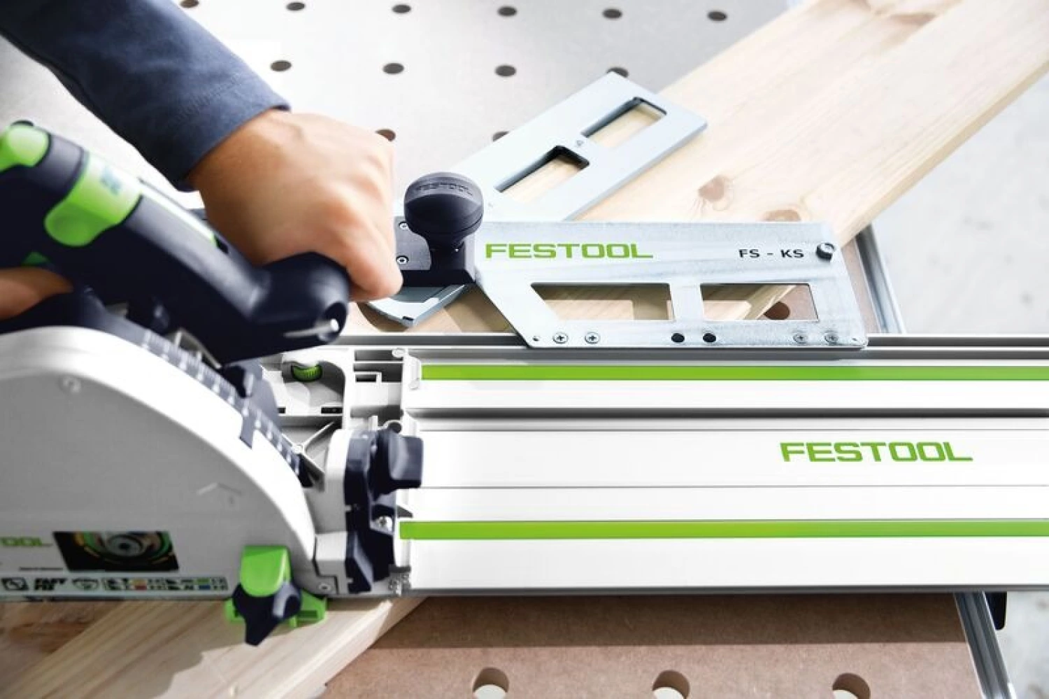 Festool FS 1400/2-KP Geleiderail - 1400 mm - met  2x FSZ 120 schroefklemmen