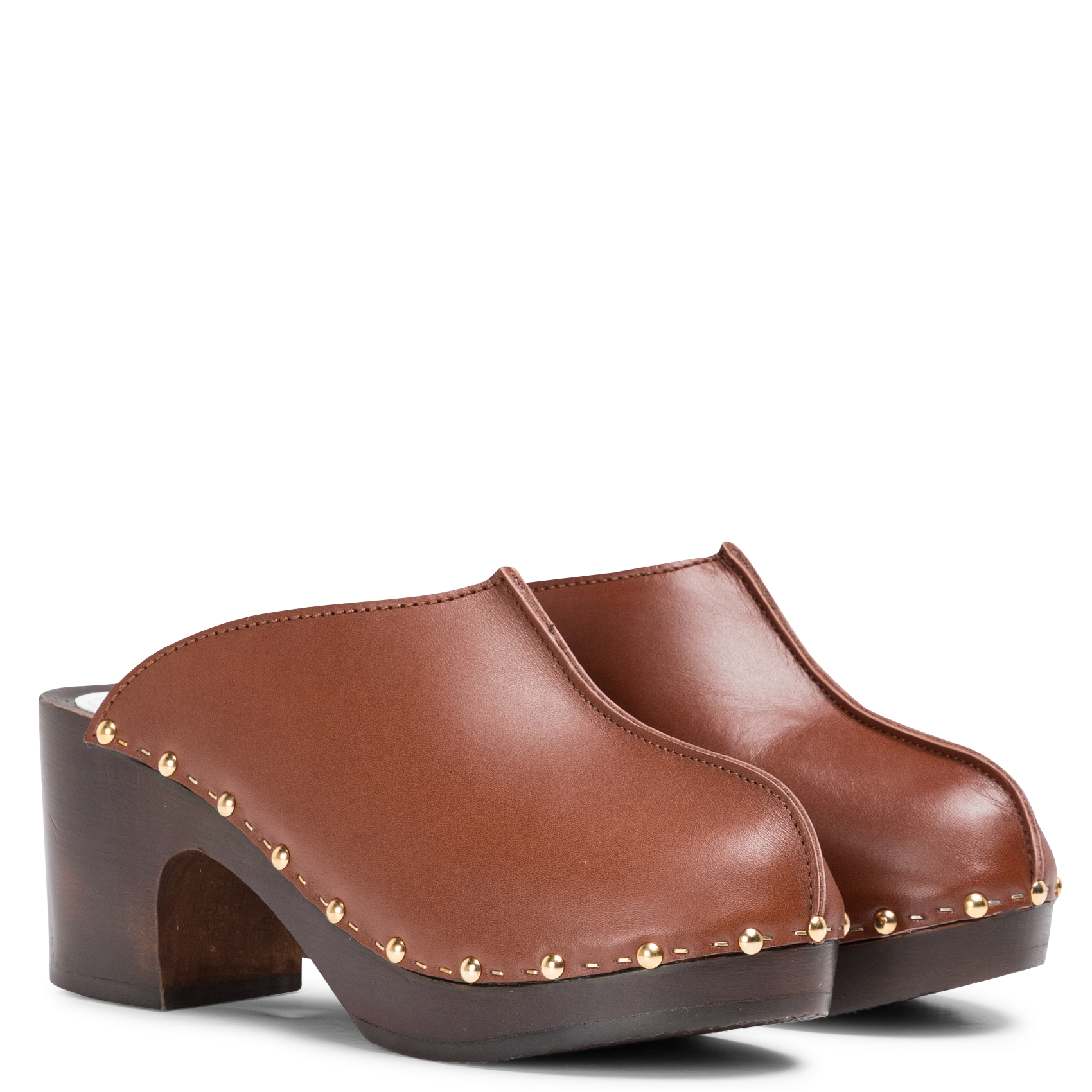 YNDIES - Sabots en cuir| Marron