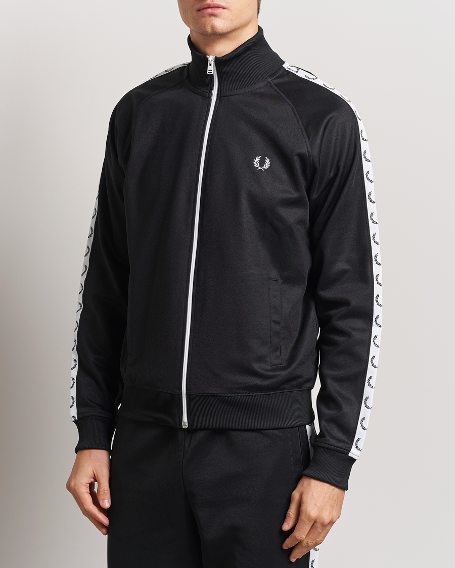 Fred Perry Taped Track Jacket Black