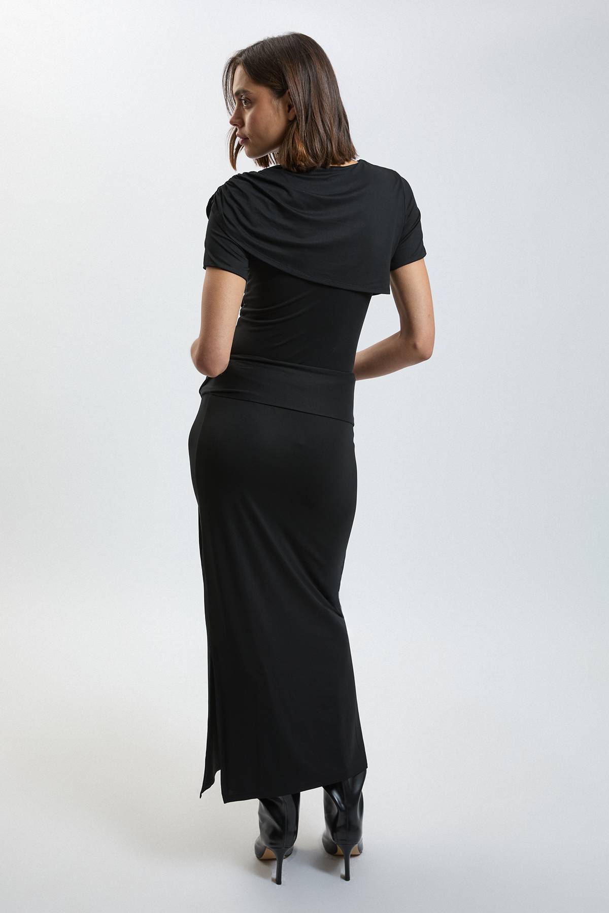 KarenMillen Jupe Midi En Jersey De Viscose Avec Taille Nouée