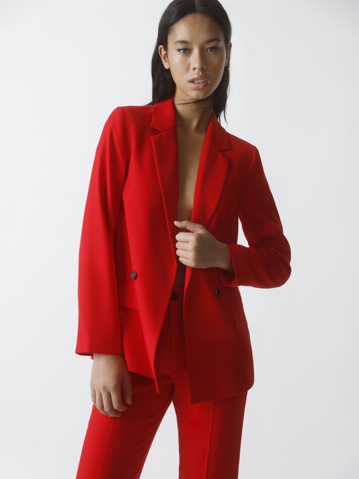 Blazer básico - Vermelho