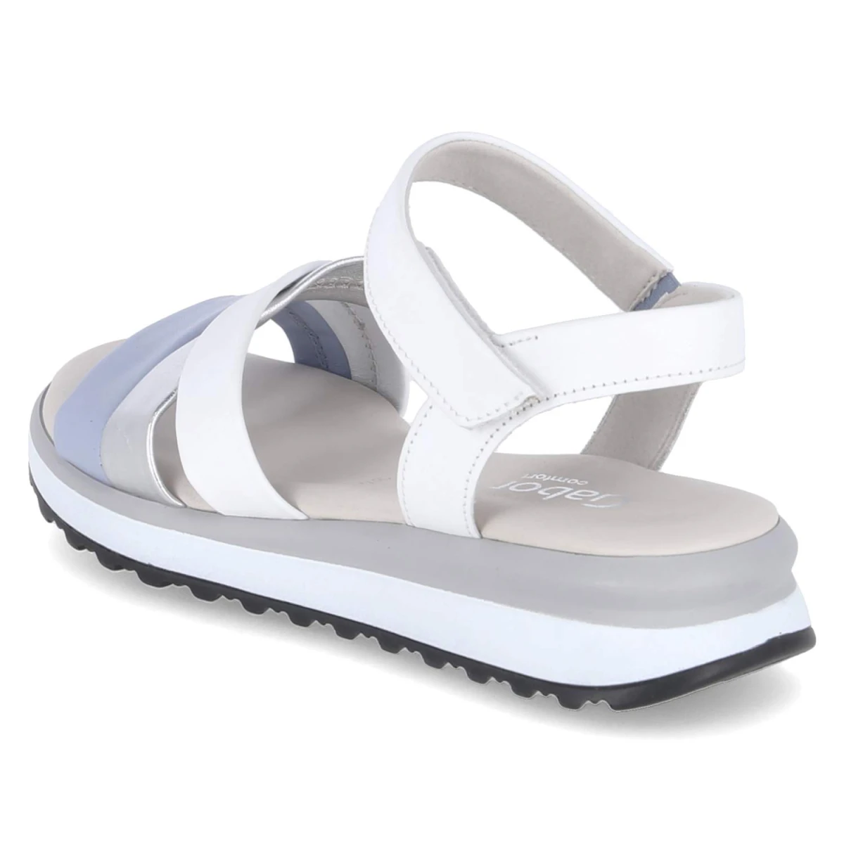 GaborSandalen - sky/silber/weiss