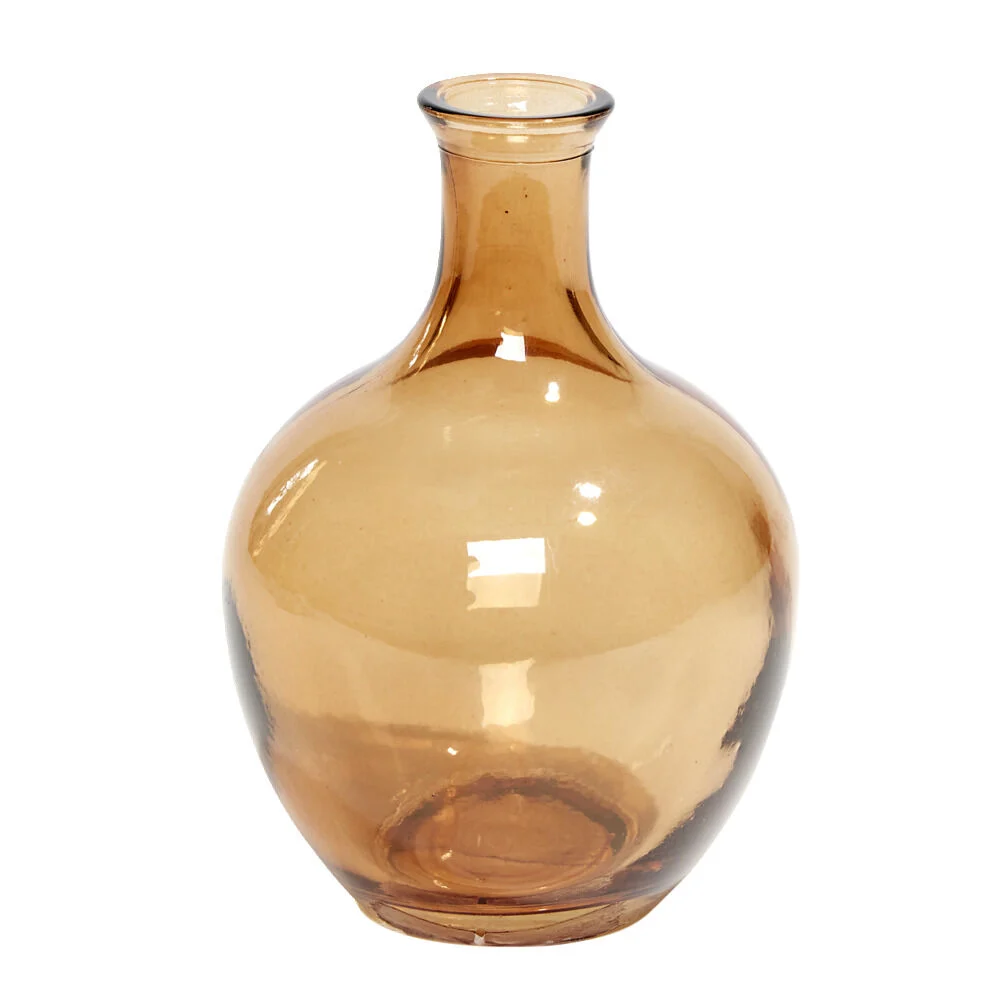 Vase en verre 4x2,5xH11cm (3 modèles)