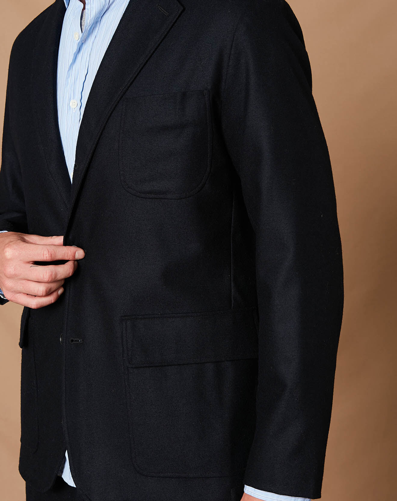 Hartford Veste 100% Laine Jet marine foncé