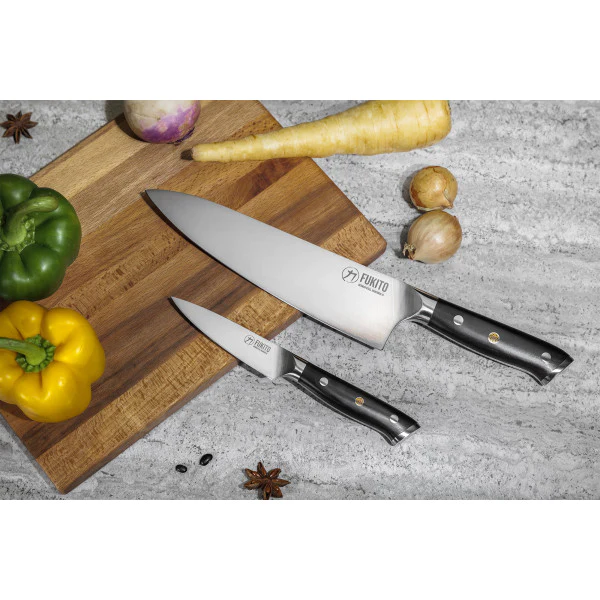 Coffret 2 couteaux de cuisine Fukito Ebène X50 Fukito