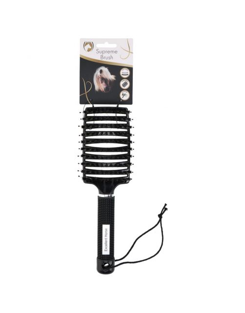 Excellent Supreme Borstel - Paardenvachtverzorging - 25 cm Zwart Staart-En Manenborstel Voor Paarden