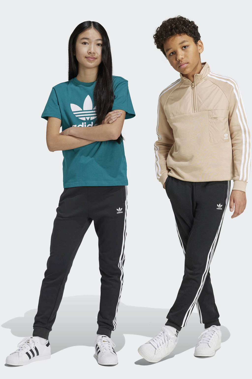 adidas joggingbroek Trefoil zwart/wit