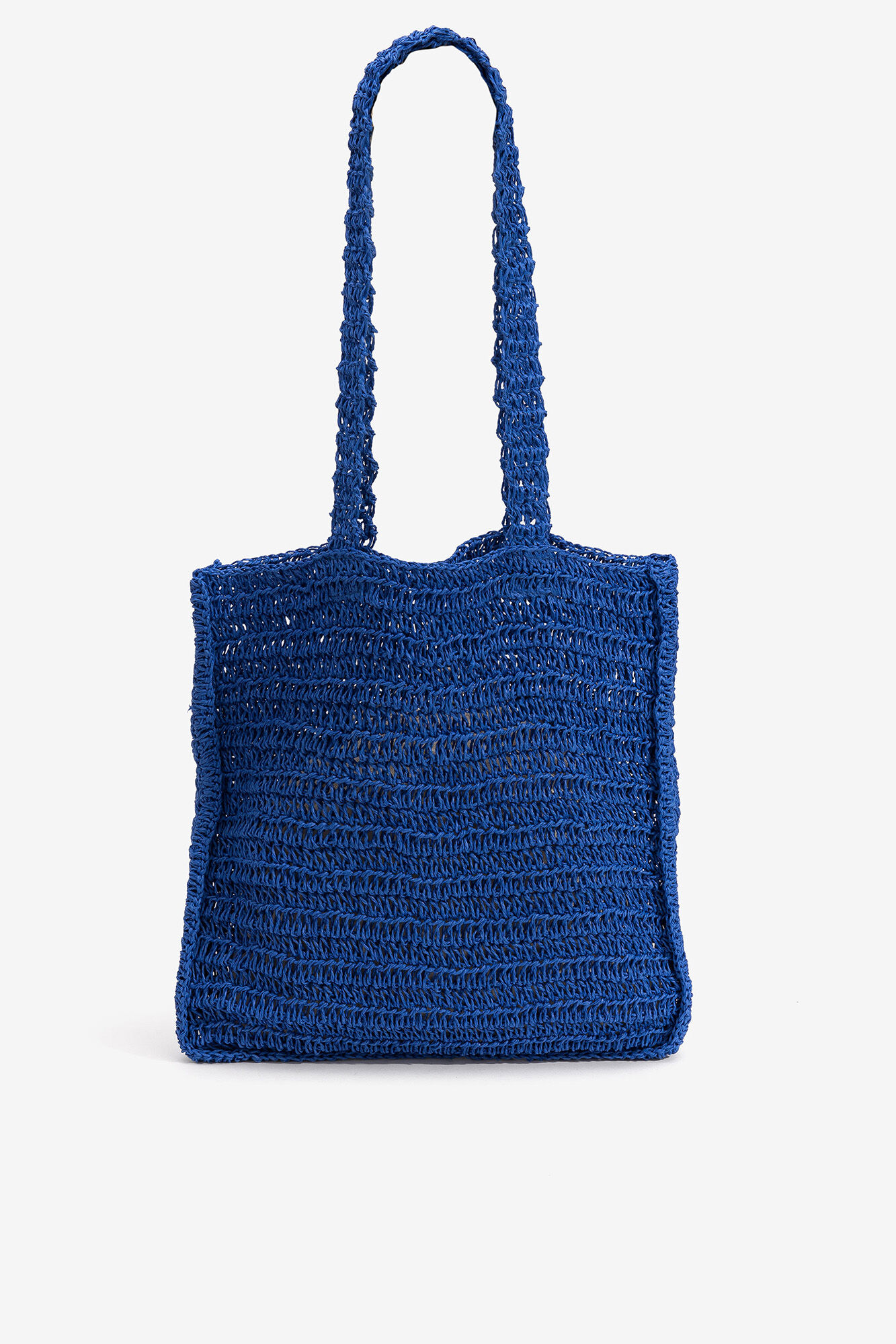 Sacola de compras feita à mão - azul