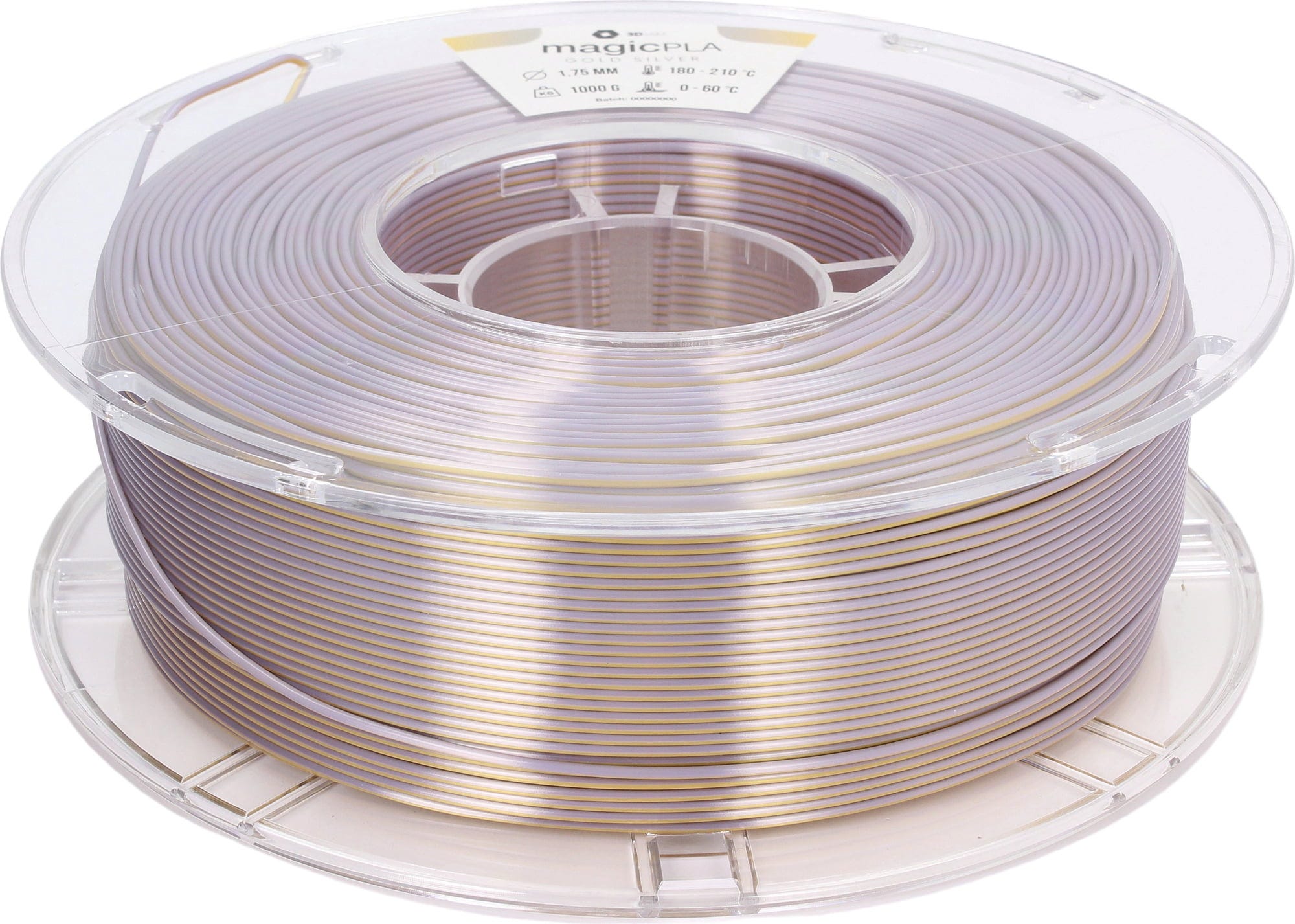 3DJAKE  magicPLA Golden Alloy, 1,75 mm / 1000 g    Zweifarbiges PLA-Filament für bunte Farbkreationen in Golden Alloy