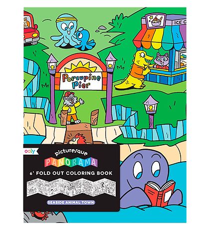 Ooly Malbuch zum Ausklappen - Panorama - Seaside Animal Town
