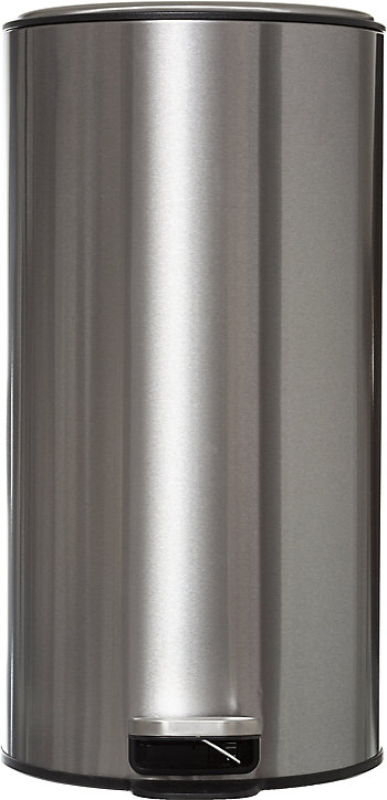 Poubelle de cuisine 30 l à pédale ronde Delta en acier inoxydable Ø31,5 x H.62 cm