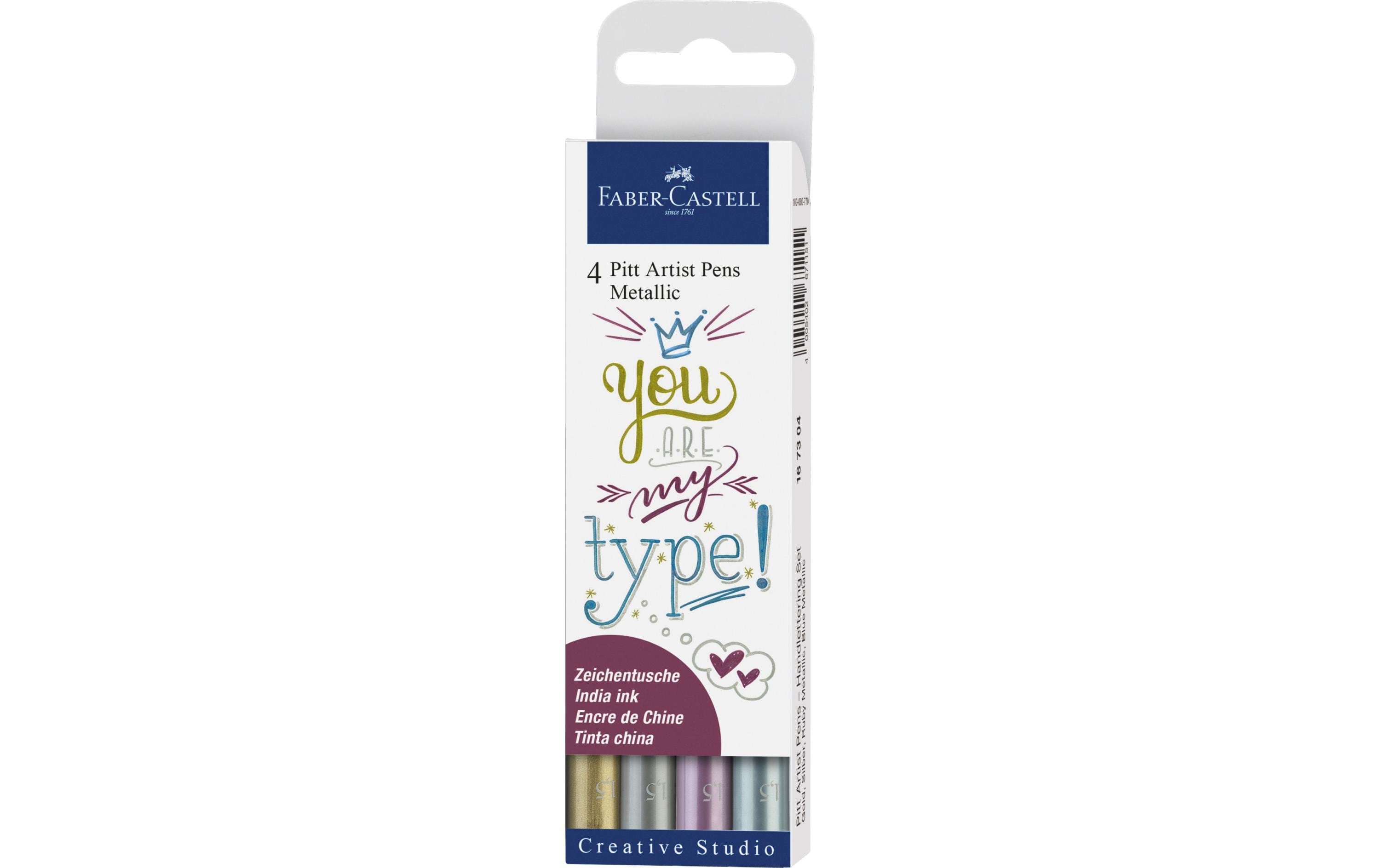 Fineliner Metallic 4er EtuiTuschestift