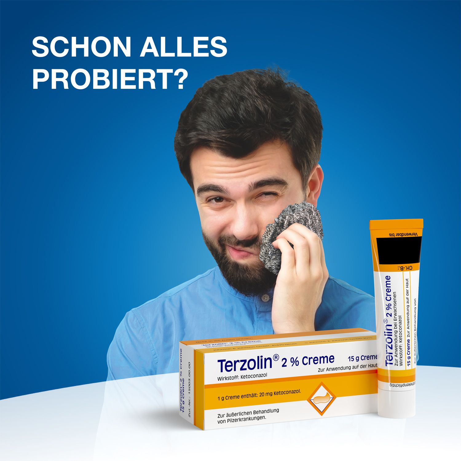 Terzolin® 2% Creme: pilzabtötendes Arzneimittel bei seborrhoischer Dermatitis oder Ekzem und Kleienpilzflechte