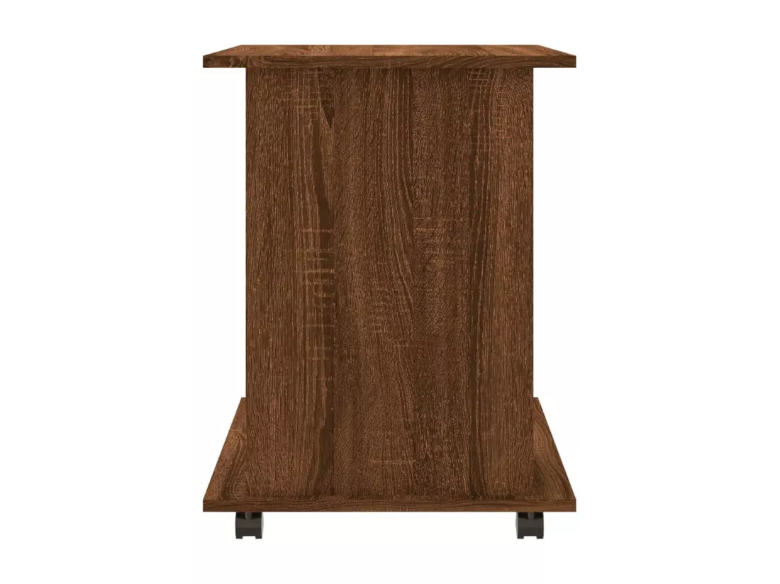 Armoire roulante chêne marron 60x45x60 cm Bois d'ingénierie