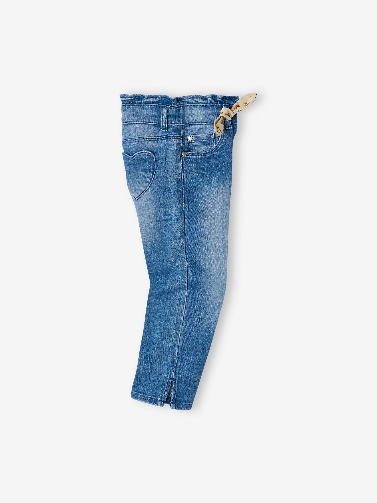 Calça jeans cropped feminina Double Stone com laços.