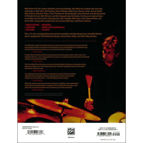 Alfred Music Publishing The Art of Bop Drumming