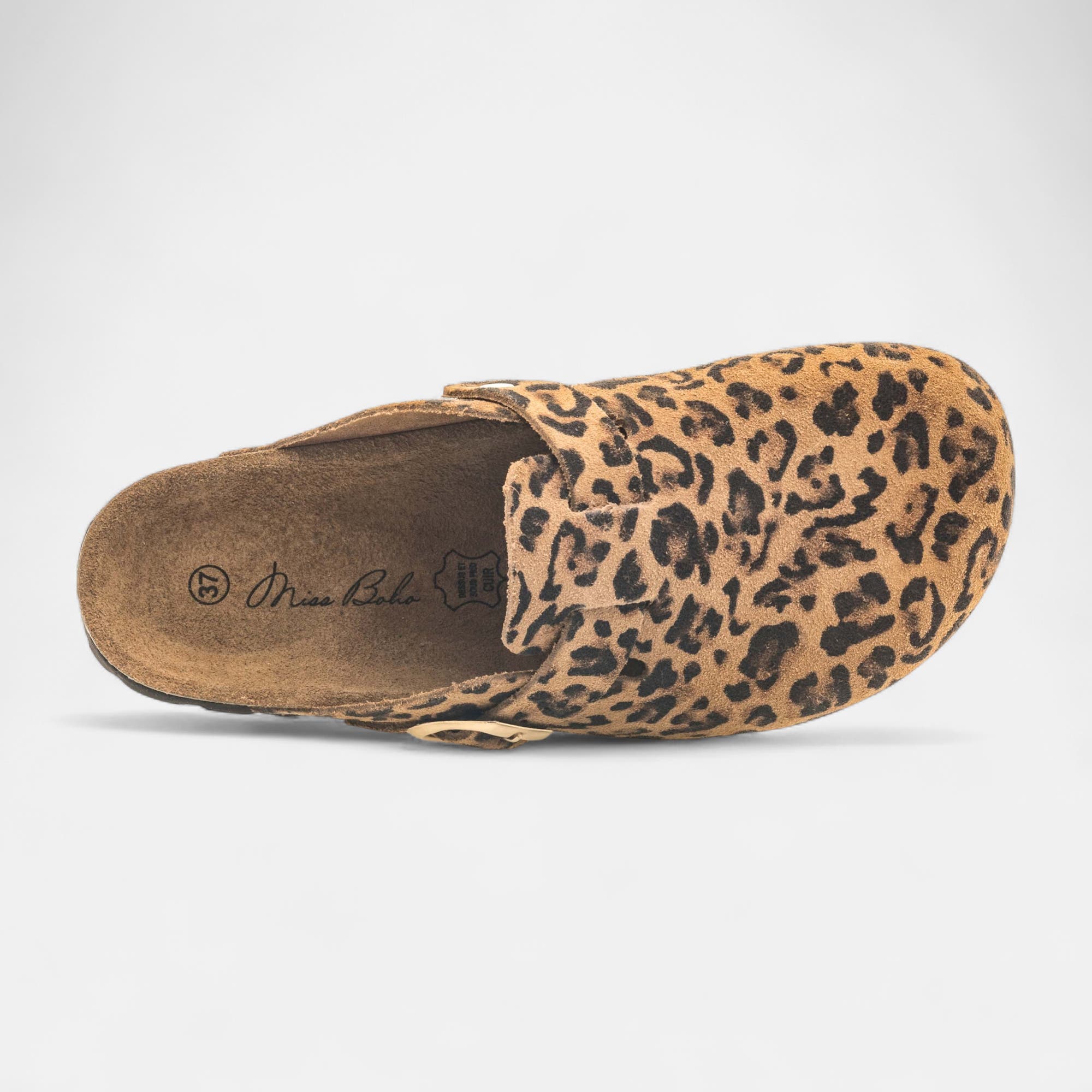 Mules Femme en cuir camel