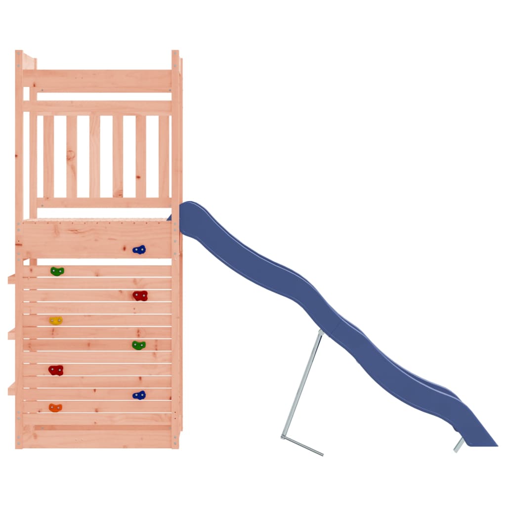 Aire de jeux d'extérieur balançoires toboggan portiques robuste jeux jardin 53 x 267 x 207 cm bois massif de douglas 02_00050