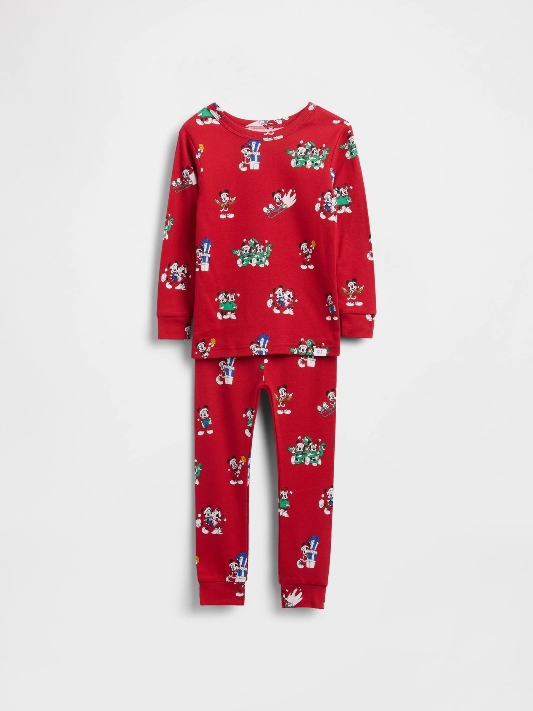 Rood - Gap Disney Cotton Christmas Pyjamas (6mths-5yrs) (6mths-5yrs)