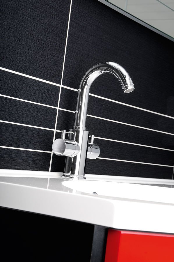 Sapho Airtech 1-gats wastafelkraan met draaibare uitloop chroom