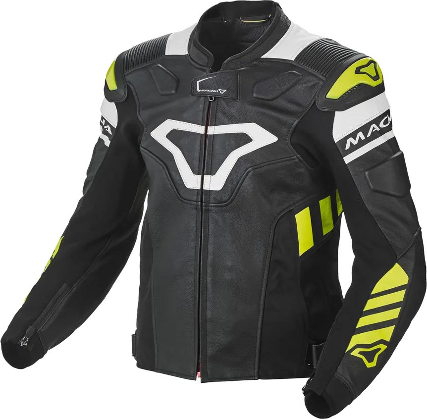 Macna - Blouson Tracktix Noir / Blanc / Jaune