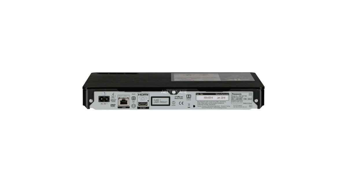 PanasonicDMP-BDT184EG blu-ray speler  (Zwart)