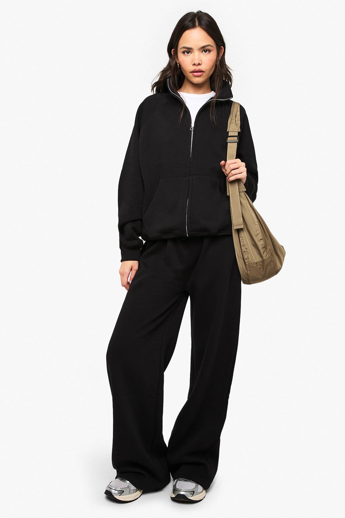 boohoo Survêtement bomber à couture raglan à zip intégral