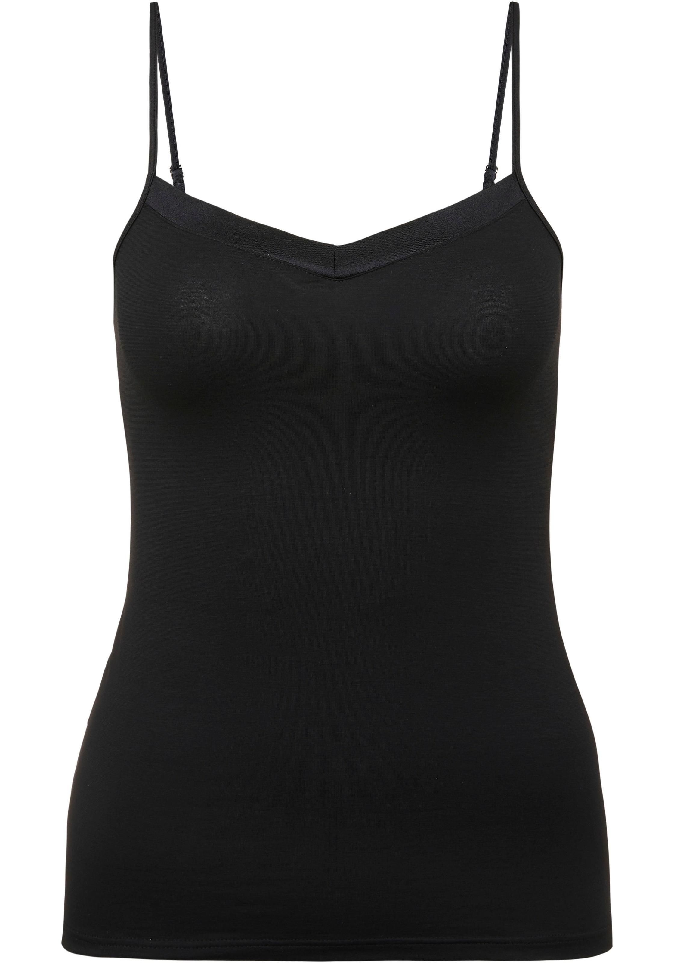 CALIDA Spaghettitop »Cate«, Satin-Einsatz , Single Jersey Qualität, elastisch, weich, feminin